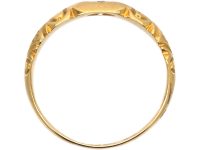 Edwardian 18ct Gold & Diamond Gypsy Scroll Design Ring