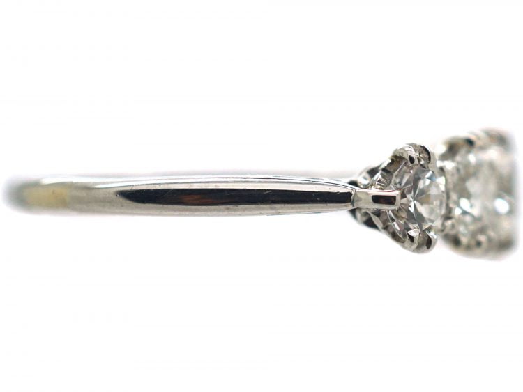 Art Deco Platinum Five Stone Diamond Ring