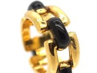 French 18ct Gold & Onyx Ring by Mauboussin