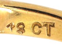 18ct Gold, Zircon & Tapered Baguette Diamond Ballerina Ring