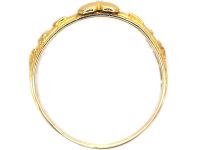 Victorian 18ct Gold Ring Spelling Mizpah with a Heart & Diamond Motif