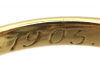 Edwardian 18ct Gold, Opal & Diamond Navette Shaped Ring by Child & Child