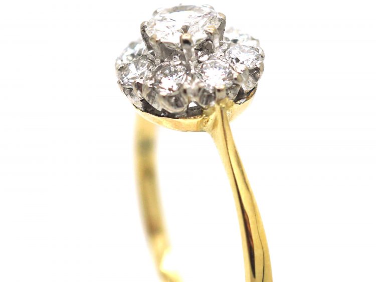 18ct Gold, Brilliant Cut Diamond Cluster Ring