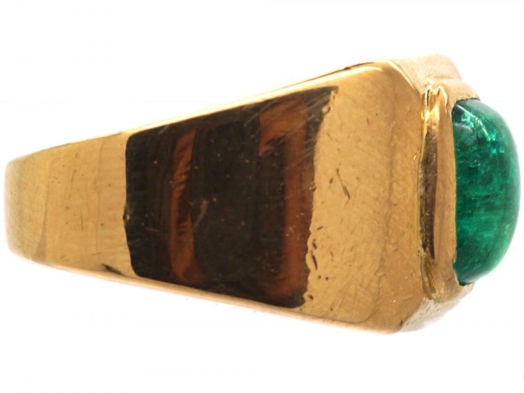 22ct Gold & Cabochon Emerald Ring