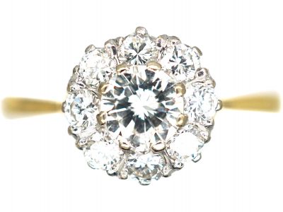 18ct Gold, Brilliant Cut Diamond Cluster Ring
