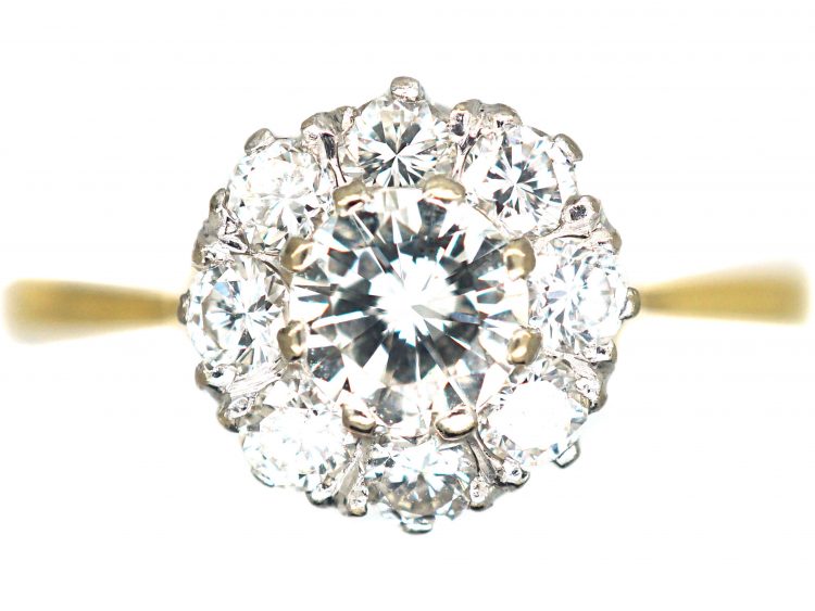 18ct Gold, Brilliant Cut Diamond Cluster Ring