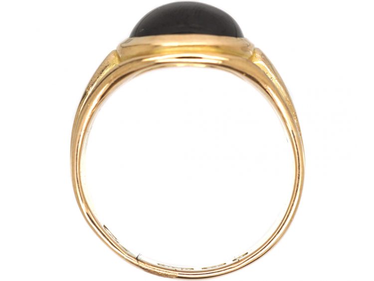 Victorian 15ct Gold & Cabochon Garnet Ring