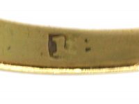 Victorian 18ct Gold, Five Stone Diamond Carved Half Hoop Ring