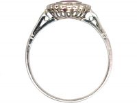 Art Deco Platinum & 18ct Gold, Ruby & Diamond Cluster Ring