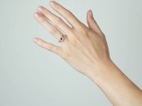 Edwardian 18ct Gold, Ruby & Diamond Cluster Ring