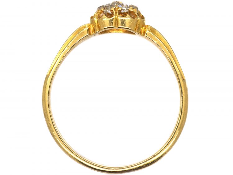 Edwardian 18ct Gold, Diamond Daisy Cluster Ring