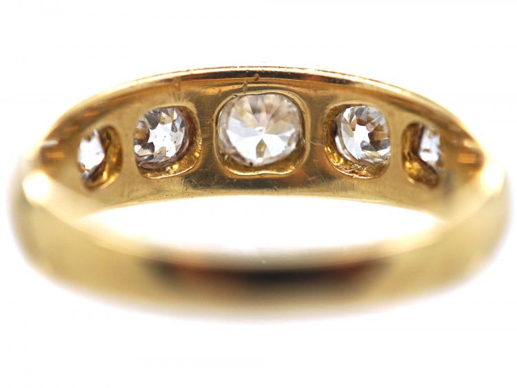 Victorian 18ct Gold Five Stone Diamond Ring