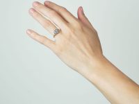Edwardian 18ct Gold. Moonstone & Diamond Cluster Ring