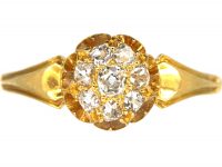 Edwardian 18ct Gold, Diamond Daisy Cluster Ring