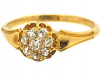 Edwardian 18ct Gold, Diamond Daisy Cluster Ring