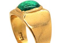 22ct Gold & Cabochon Emerald Ring