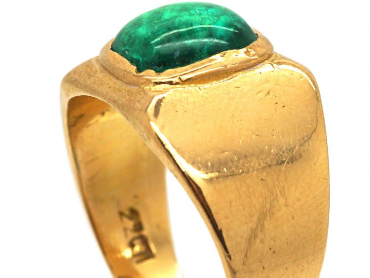 22ct Gold & Cabochon Emerald Ring