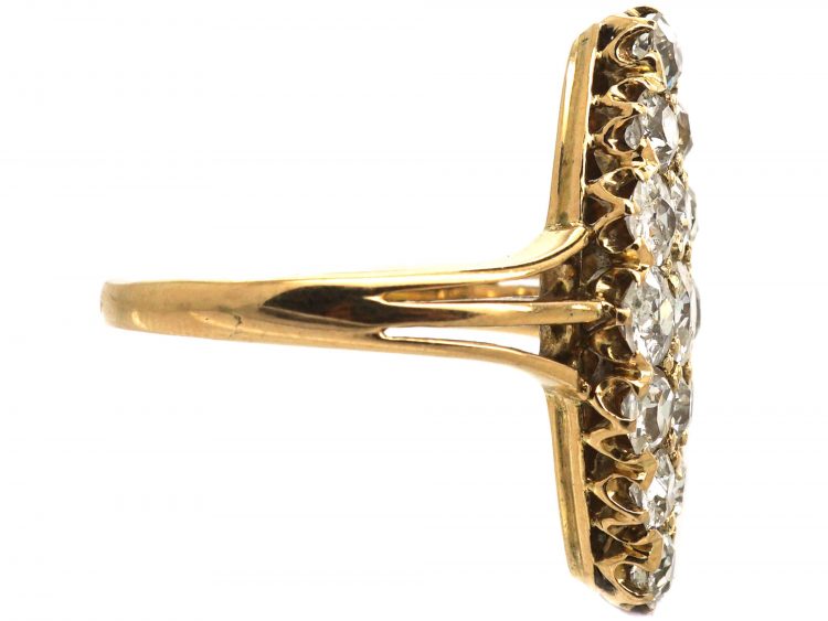 Edwardian 18ct Gold & Diamond Marquise Ring