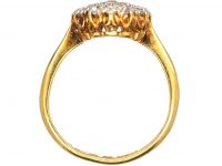 Edwardian 18ct Gold & Platinum, Pave Set Diamond Cluster Ring