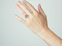 Art Nouveau 18ct Gold, Diamond & Ruby Butterfly Ring
