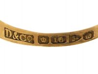 Edwardian 18ct Gold Sapphire & Diamond Three Stone Scroll Design Ring