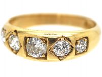 Victorian 18ct Gold Five Stone Diamond Ring