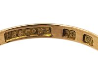 Art Nouveau 18ct Gold, Ruby, Diamond & Sapphire Double Shamrock Ring