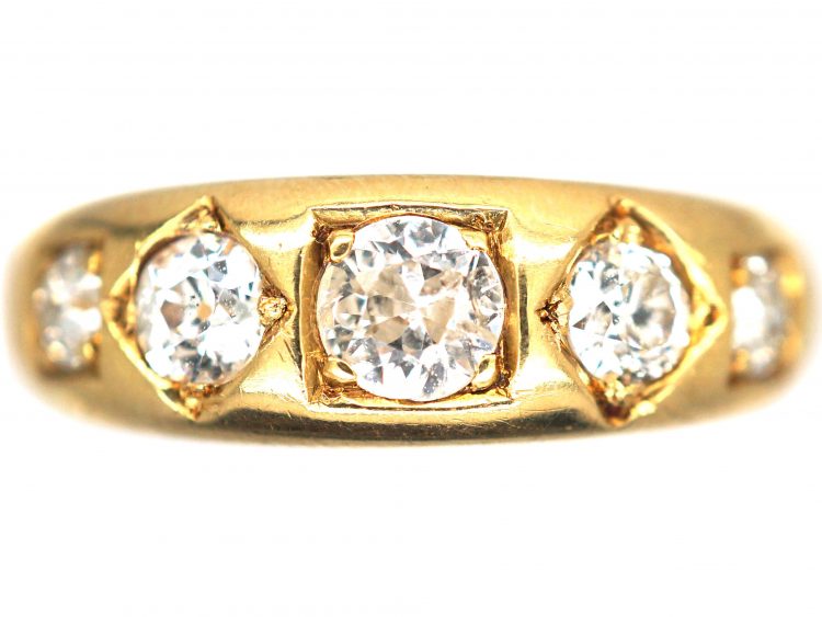 Victorian 18ct Gold Five Stone Diamond Ring