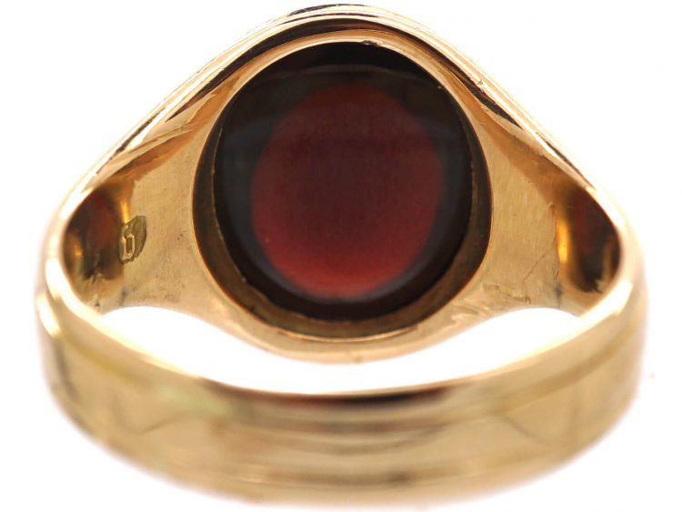 Victorian 15ct Gold & Cabochon Garnet Ring
