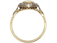 Edwardian 18ct Gold, Opal & Diamond Navette Shaped Ring by Child & Child