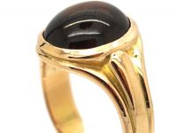Victorian 15ct Gold & Cabochon Garnet Ring