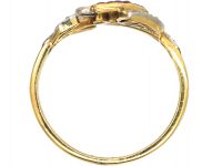 Art Nouveau 18ct Gold, Diamond & Ruby Butterfly Ring