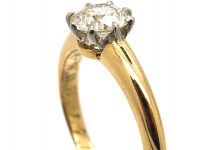 Edwardian 18ct Gold & Diamond Solitaire Ring