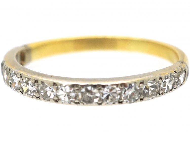 Art Deco 18ct Gold & Platinum, Half Eternity Ring