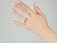 Victorian 18ct Gold Ring Set With Five Sapphires & Five Diamonds