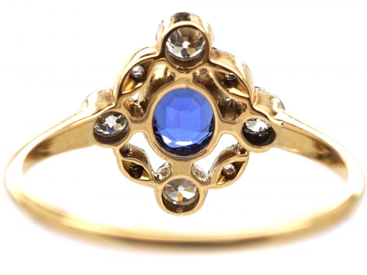 Art Deco 18ct Gold & Platinum,Sapphire & Diamond Ring