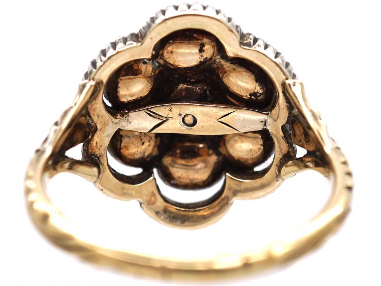 Georgian Rose Diamond Cluster Ring