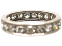 Art Deco 18ct White Gold & Diamond Eternity Ring