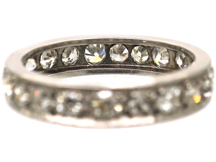 Art Deco 18ct White Gold & Diamond Eternity Ring