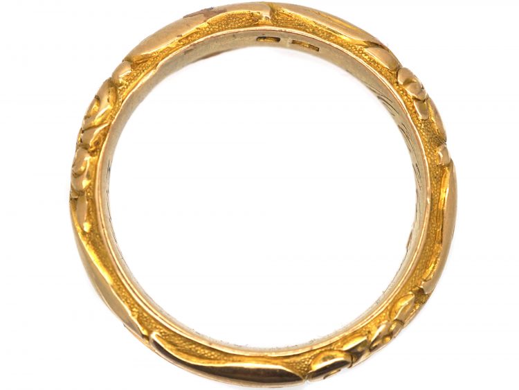 Early 20th Century 18ct Gold Wedding Ring with Repoussé Decoration