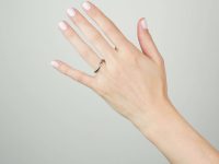 18ct White & Yellow Gold Wedding Ring with Flower Detail