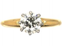Edwardian 18ct Gold & Diamond Solitaire Ring