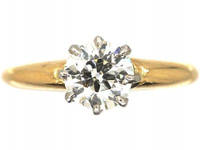 Edwardian 18ct Gold & Diamond Solitaire Ring
