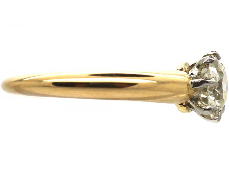 Edwardian 18ct Gold & Diamond Solitaire Ring