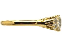 Victorian 18ct Gold, Three Stone Old Mine Cut Diamond Ring