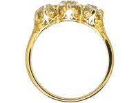 Victorian 18ct Gold, Three Stone Old Mine Cut Diamond Ring