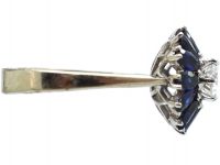 Mid Century 18ct White Gold Sapphire & Diamond Ballerina Ring