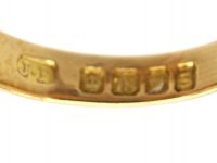 Edwardian 18ct Gold Knot Ring set with Three Diamonds