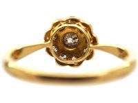 Edwardian 18ct Gold & Diamond Daisy Cluster Ring