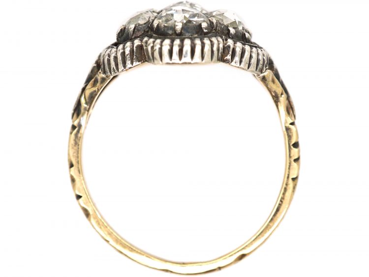 Georgian Rose Diamond Cluster Ring